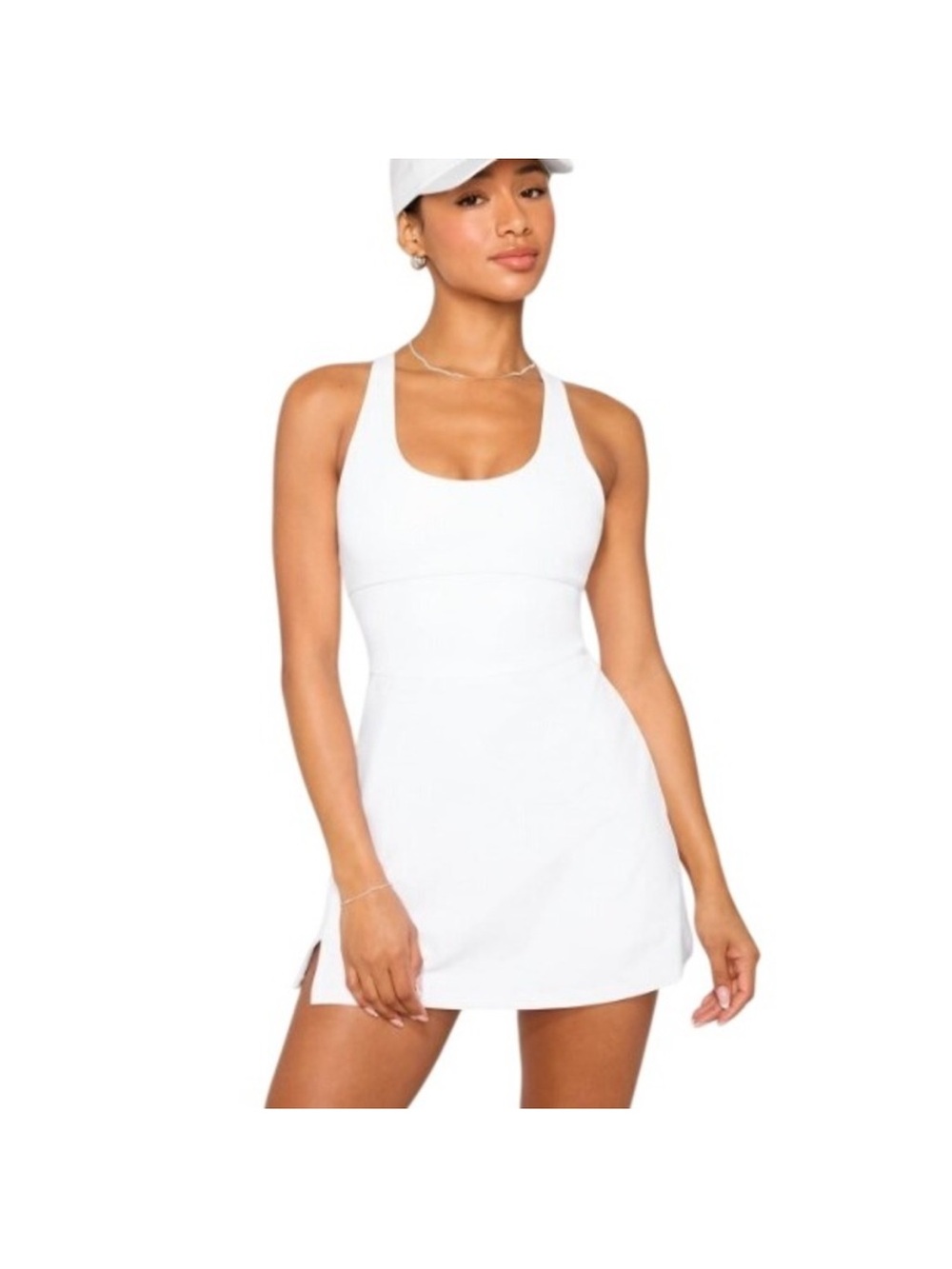 Fabletics White Racerback Tennis Dress